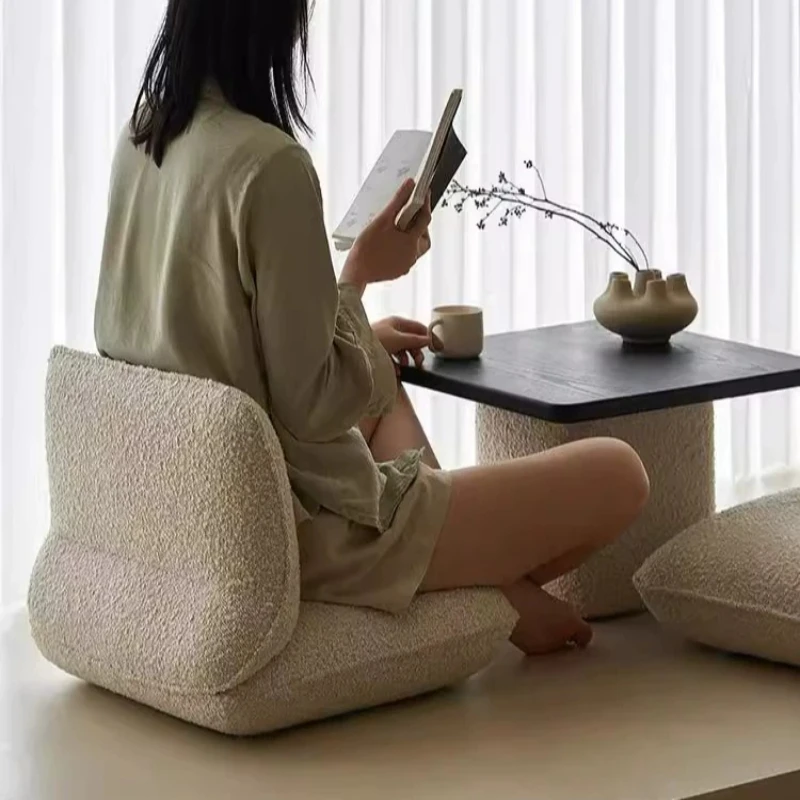 Popular Bay Window Chair and Tea Table, Multi Layer High Rebound Foam, Elastic Rope Wooden Frame,Soft Fabric Tatami Seat Cushion