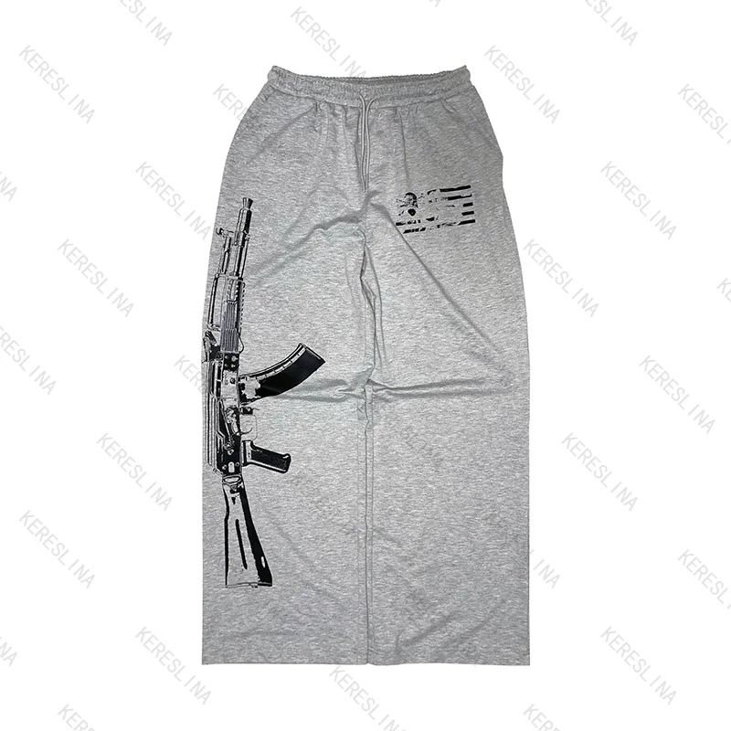 

American high street casual vintage Gothic style casual trousers fashionable trendy hip Hop comfortable and versatile trousers