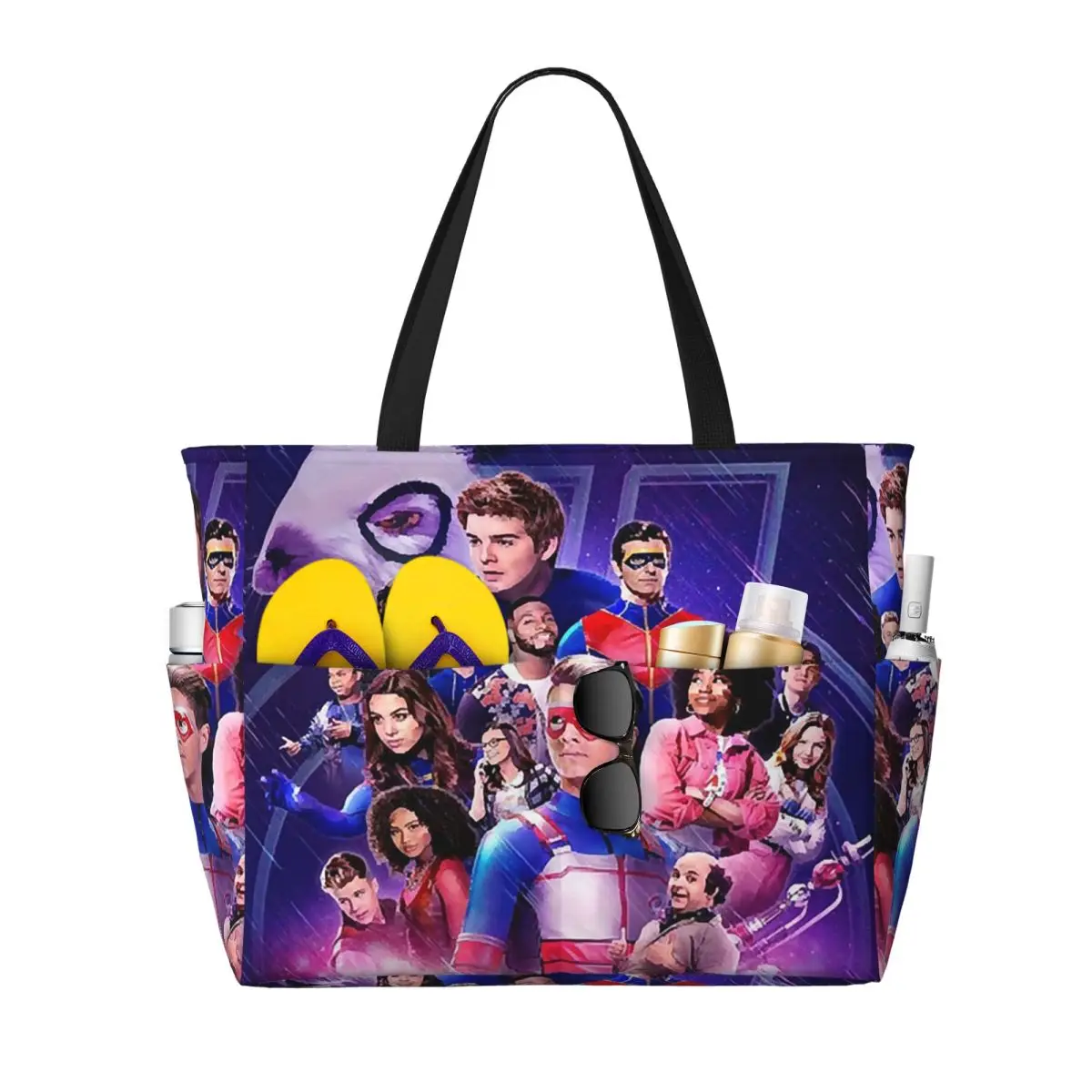 

Captain Henry And Kid Danger Beach Tote Bag Sport Gym Yoga Duffle Large Tote Bag Women Travel Bag Fitness bag