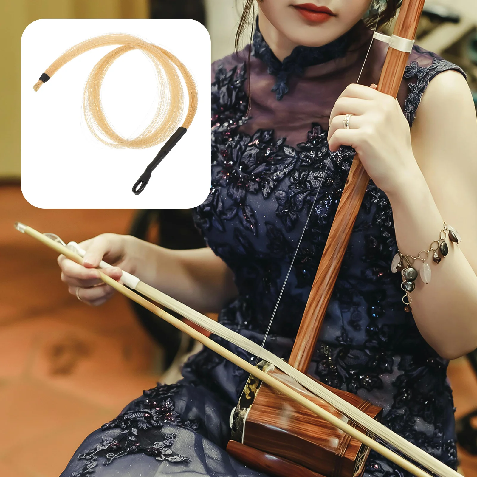 

Horse Tail Hair For Erhu Bow Real Horsehair Replacement Durable For Violin Viola Cello Instrument Parts Bow Supplies