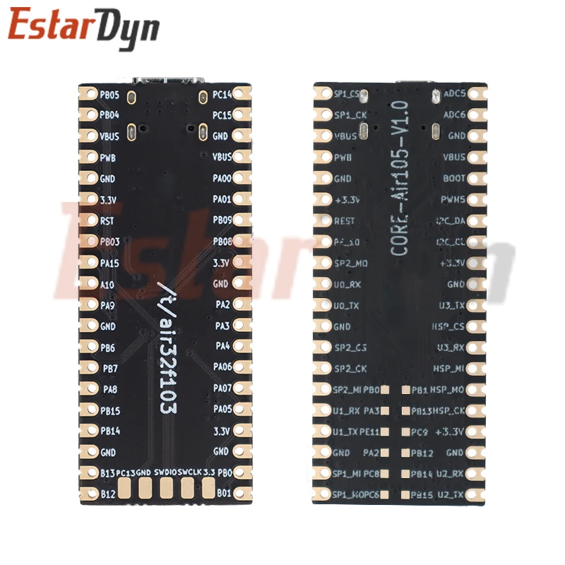 AIR32F103 Air105 640kb RAM + 4MB Falsh 204Mhz development board MCU with 30W Camera compatible STM32 For Arduino