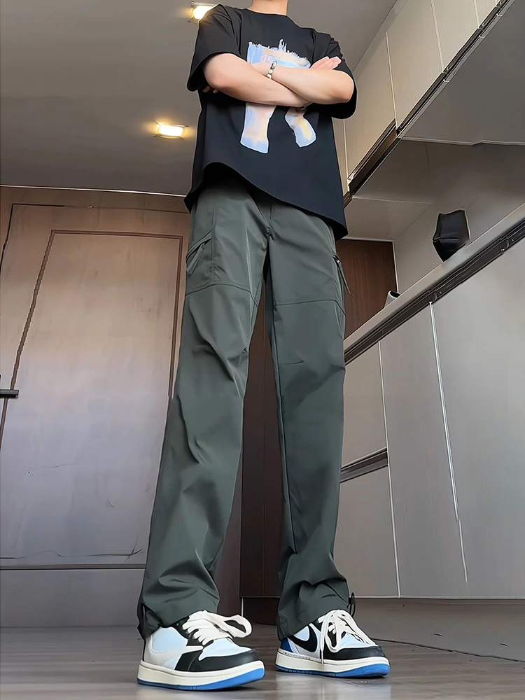 

American Sle Outdoor Climbing Pants Men's Qui Dry Soft ell Waterproof Workwear Trousers Side Zipper Cargo Pants