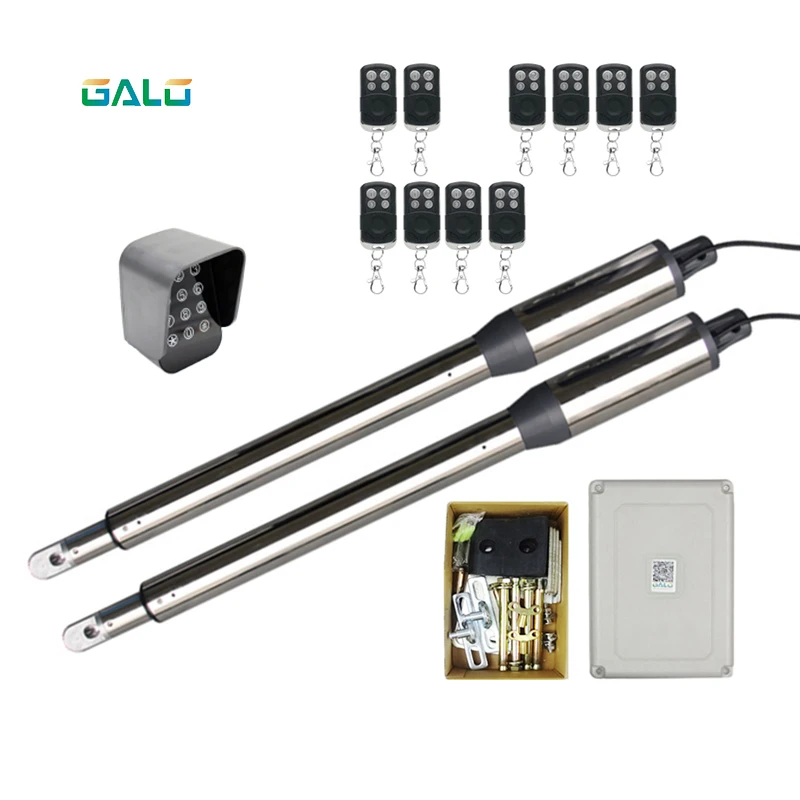 Swing Gate Motor 300kgs Full Automatic Swing Gate Opener Kit Multiple Remotes