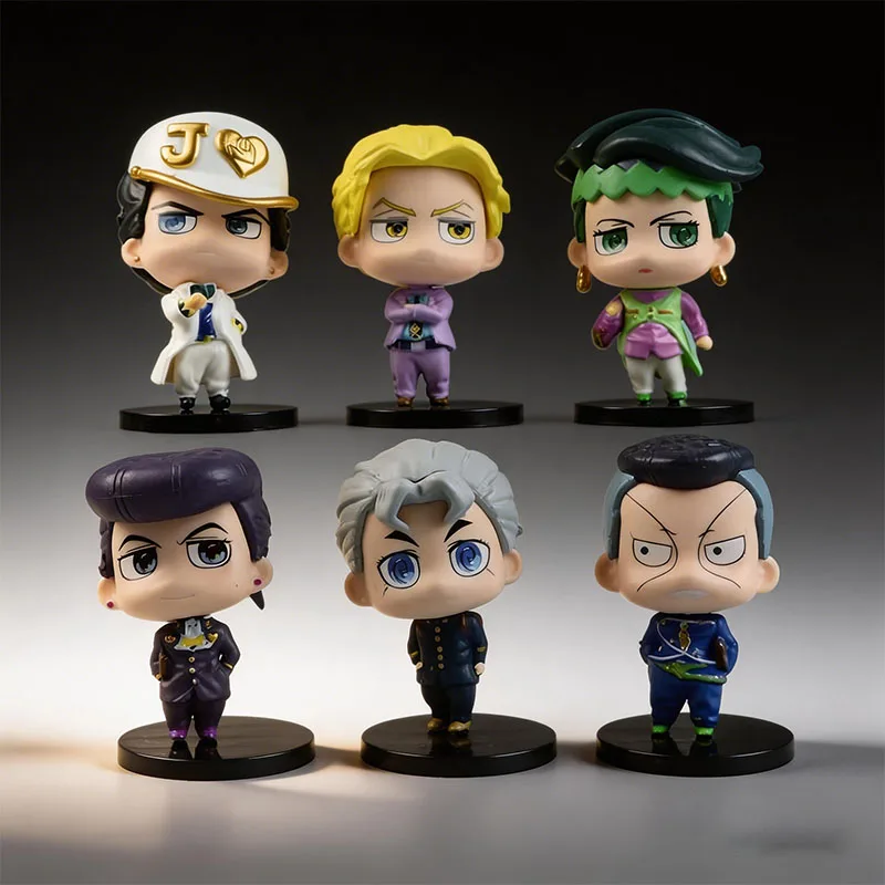 5Pcs/Set Hot Anime JoJo Bizarre Adventure Q Version Action Figures PVC Model Toys Dolls Ornaments Collectible Fan Gifts