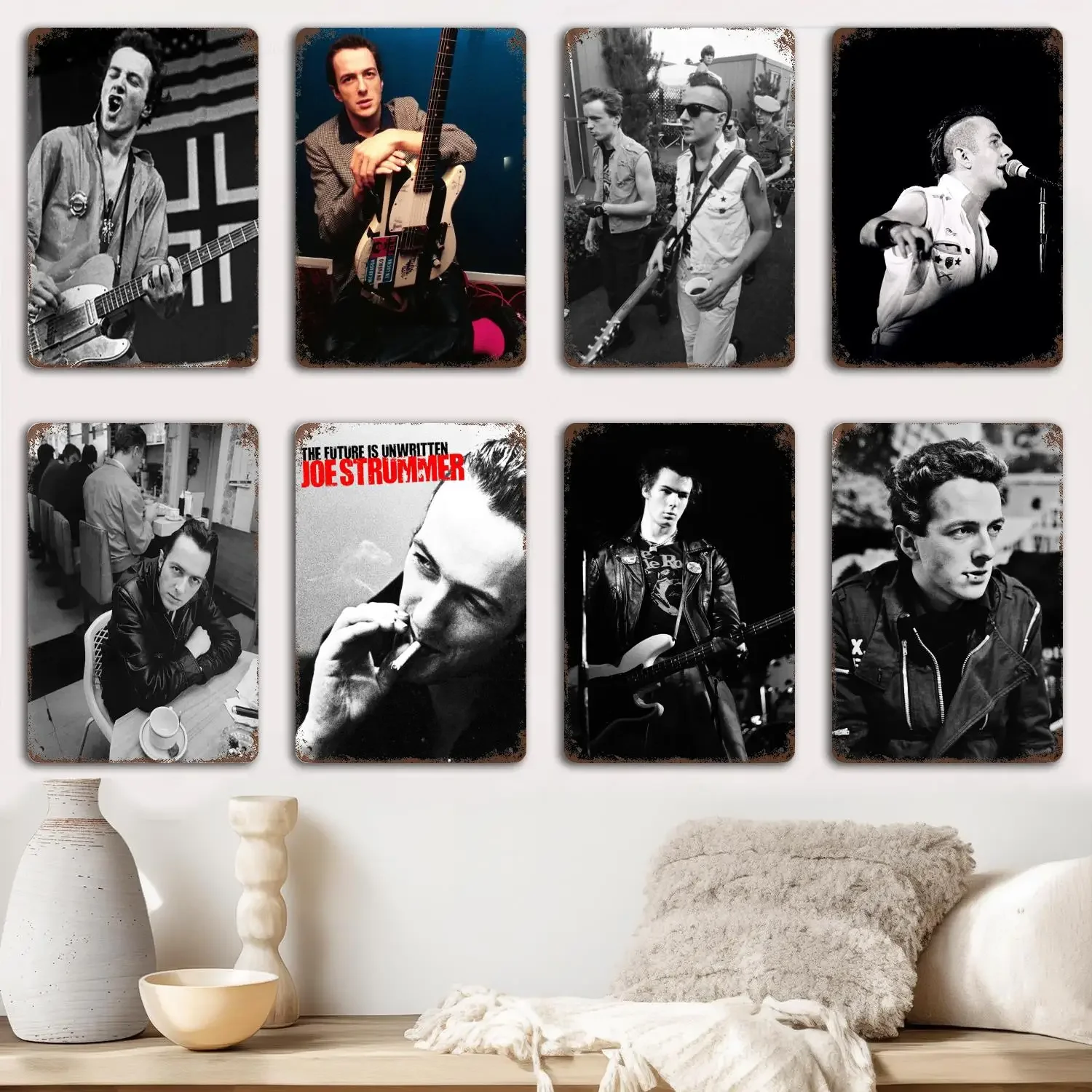 Joe Strummer poster Metal Signs wall decor Vintage Tin Signs Captain Metal Poster Decor for Bar Pub Club Wall Decoration