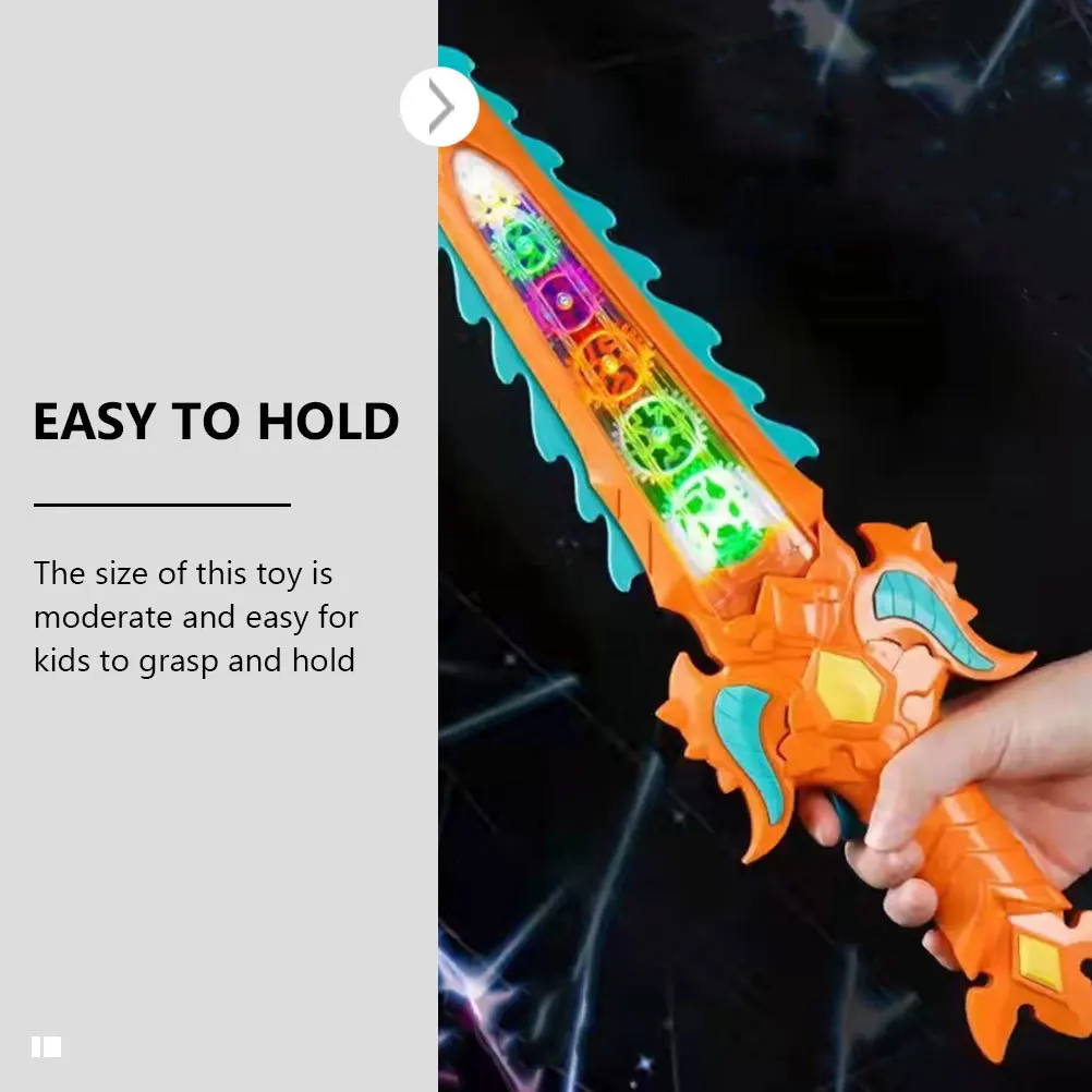 Lichtgevend zwaarduitrustingspatroon Lichtgewicht plastic elektrisch zwaard Kinderspeelgoed Gloeiend geluid Licht Educatief lichtgevend speelgoed