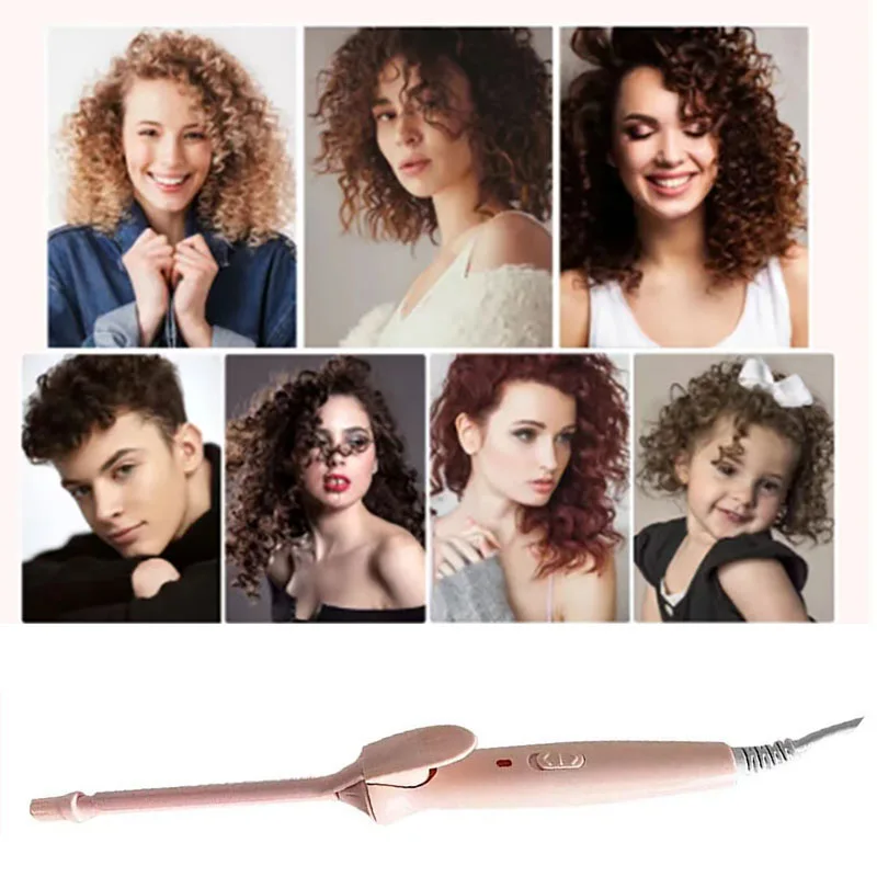 Mini Hair Curling Iron 9mm Curler Wand Professional Curly Tongs Ceramic Electric Salon Styling Tool Small Crimping Iron