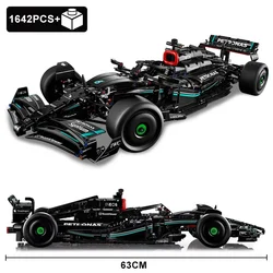 Techniczne klocki F1 W14 E formuła wyścigówka miasta 42171 cegły słynny Model pojazdu sportowego do prezent dla dzieci