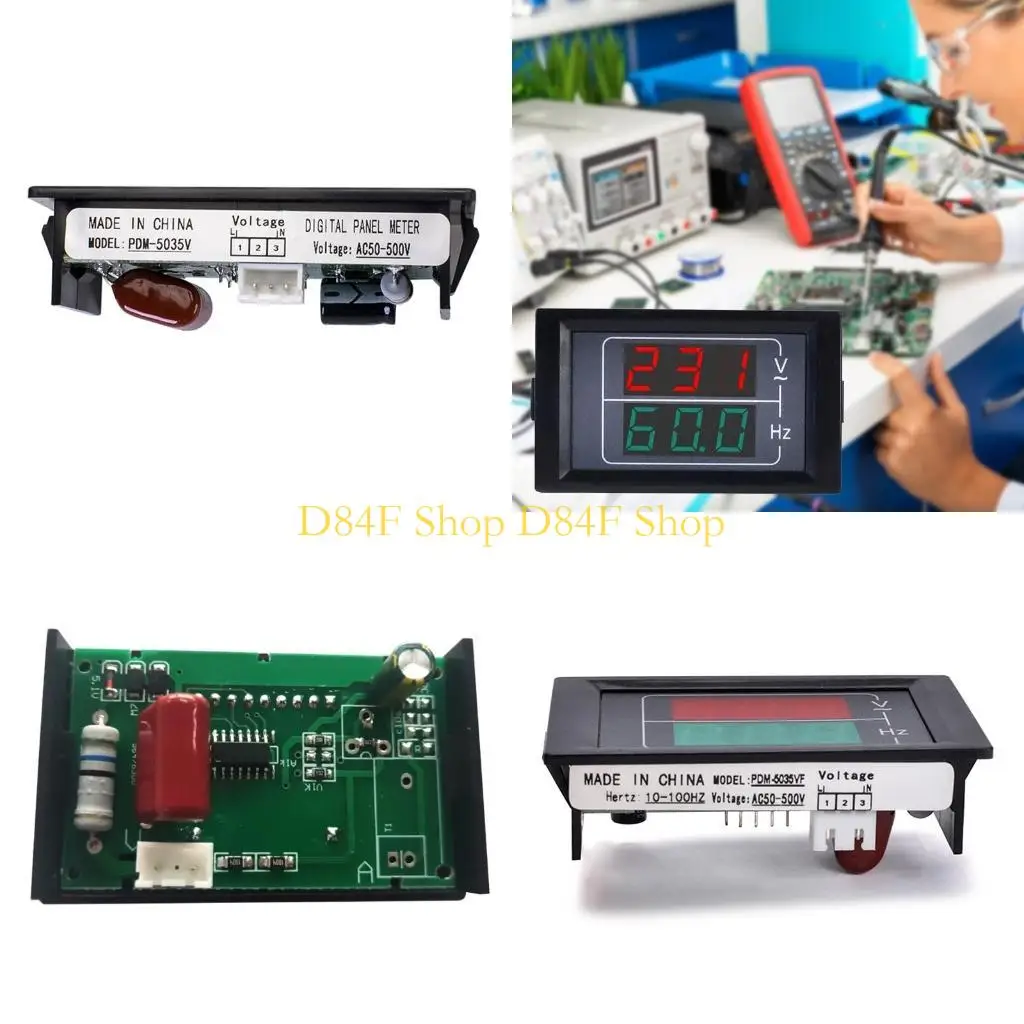 

D84F High Accuracy Hz LED Display Tester Voltmeter Frequency Meter for Household
