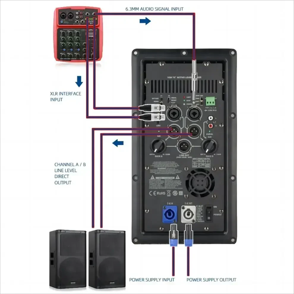 2800W 모듈 플레이트 앰프 디지털 DSP 파워 앰프 18인치 21인치 베이스 서브우퍼 앰프 모듈