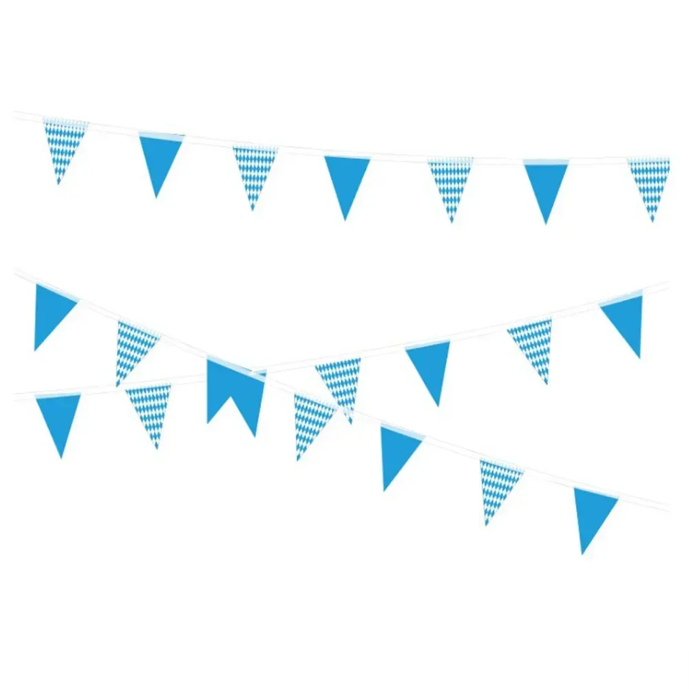 Bavarian Decoration Banner, 10m Oktoberfest Bunting Garland Pennant, Waterproof And Eye Catching For Festivals