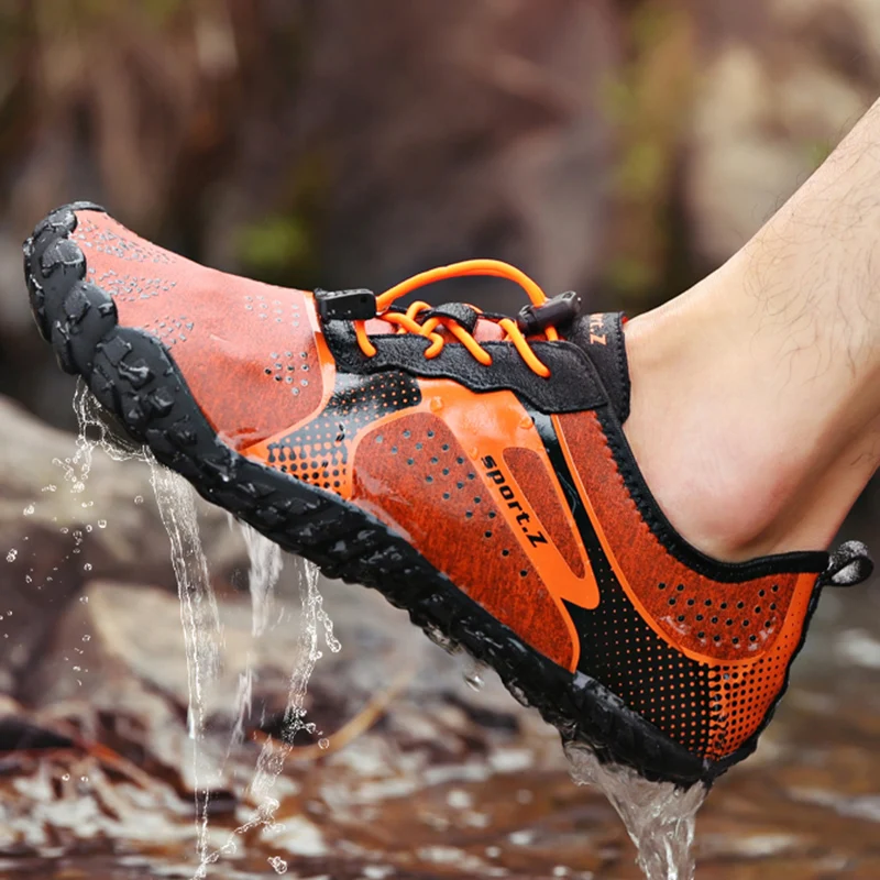 Zapatillas de Trail Runner minimalistas para hombre y mujer, calzado de entrenamiento cruzado para correr, inspirado en Barefoot, caja de punta ancha