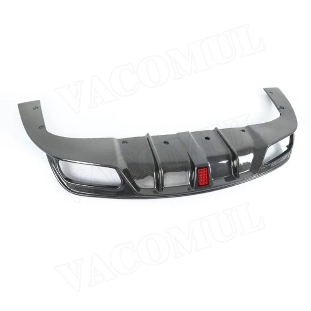 VACOMUL Carbon Fiber Rear Lip Spoiler Diffuser for Benz CLA Class W117 CLA200 CLA250 CLA260 CLA45 2013-2018 With LED Light FRP