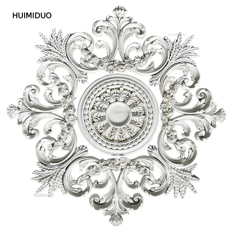 PU French parquet combination light panel non-gypsum ceiling decorative material hollow engraved lamp holder PU light luxury cre