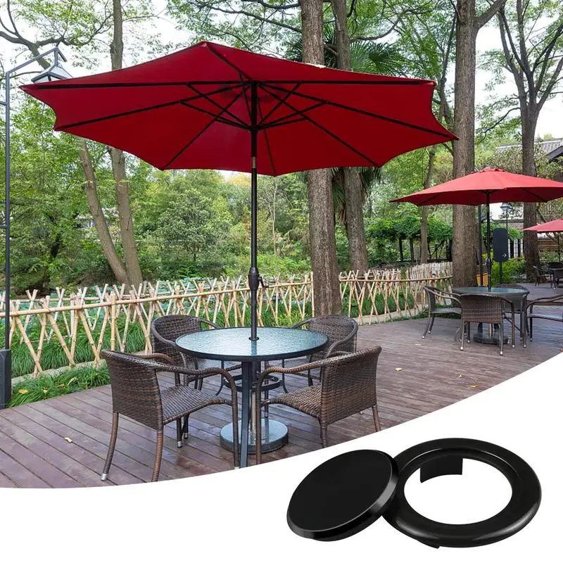 Patio Table Umbrella Hole Circle Parasol Umbrella Hole Ring Cap Set Patio Table Deck Yard Terrace Umbrella Plug Set For Garden