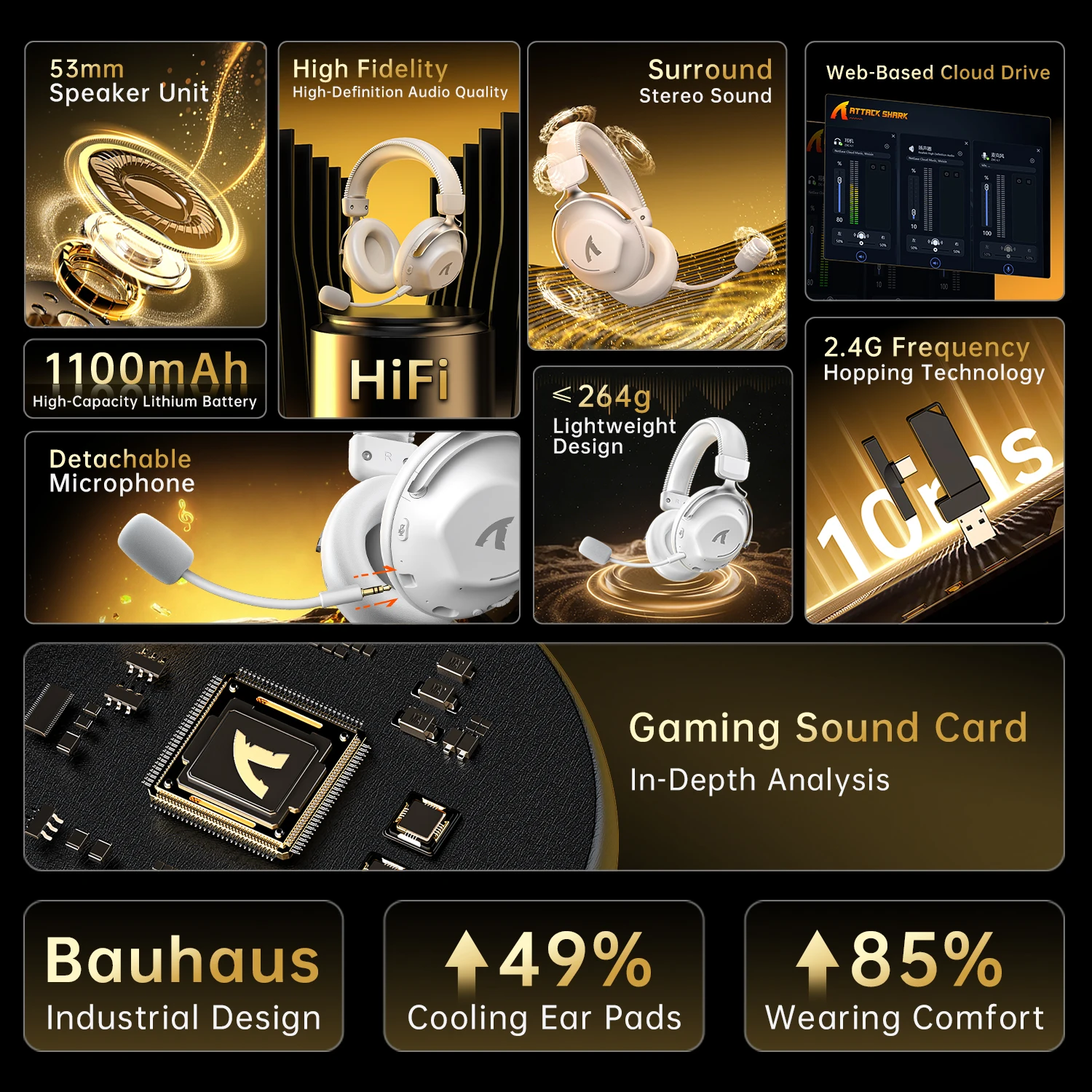 Attack Shark L50PRO Tri-Mode G - огляд і ціна Esports Gaming Earbuds