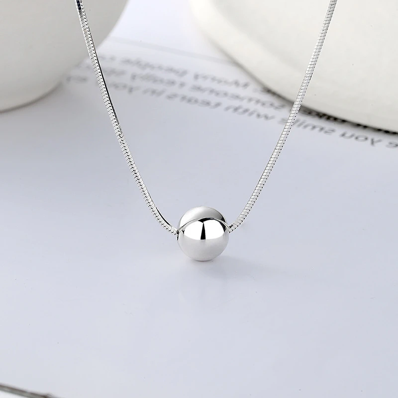 Creative New Have A Ball Should Be Titanium Steel Necklace Fashion Snake Bone Chain Silver Color Simple Hundred Women Jewellery