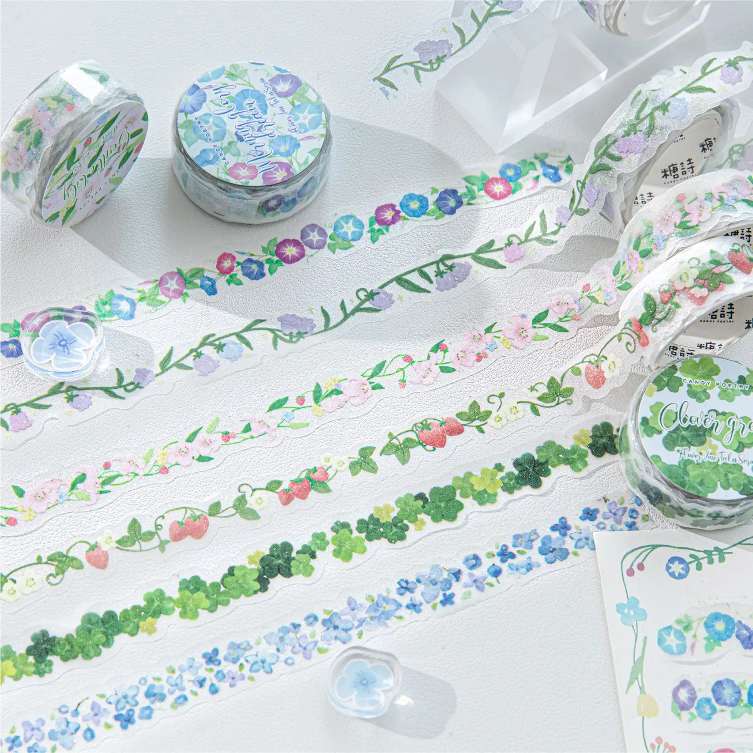 

1pcs DIY Decoration Adhesive Tapes Japanese Flower Vine Story Washi Tapes Masking Tapes stickers stationery