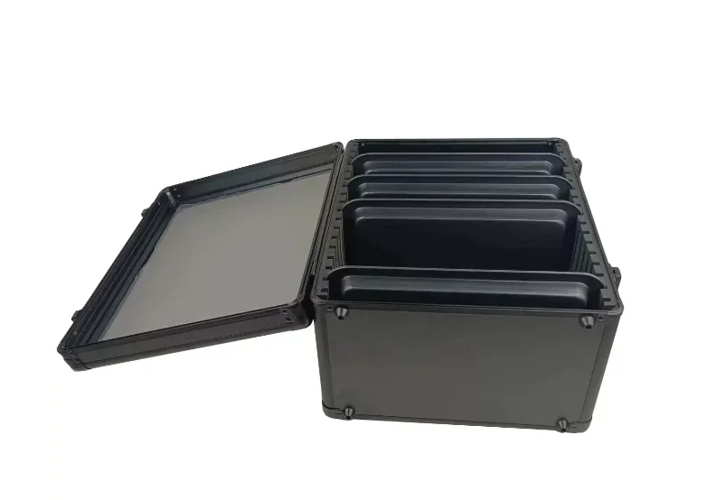 Warhammer & Board Game Storage Box, Aluminum Alloy Transportation Case for Miniature Models & Soldier Figures