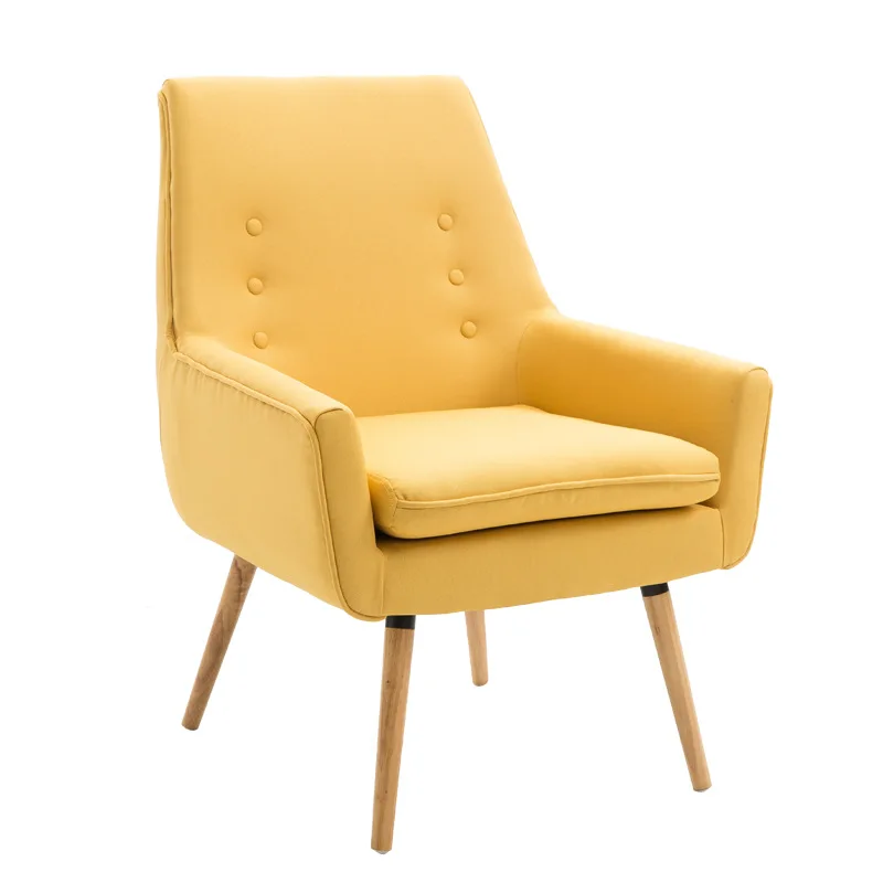 

Balcony Living Room Fabric Single Leisure Chair Sofa Lazy Chair Bedroom Cafe Sofa Lazy Chair