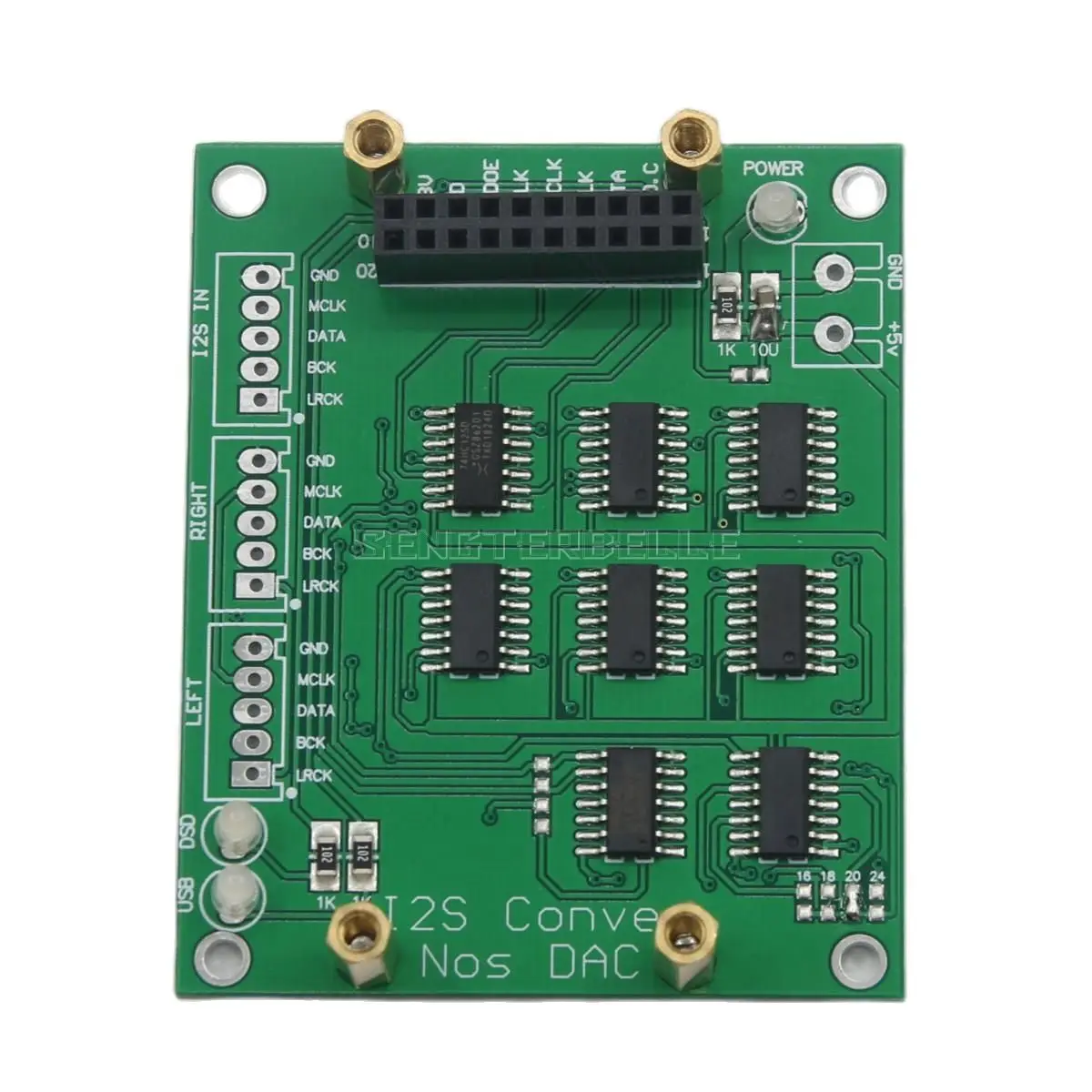 DAC/I2S Format NOS Decoder Shifter Board I2S Data Conversion Support For Amanero XMOS USB