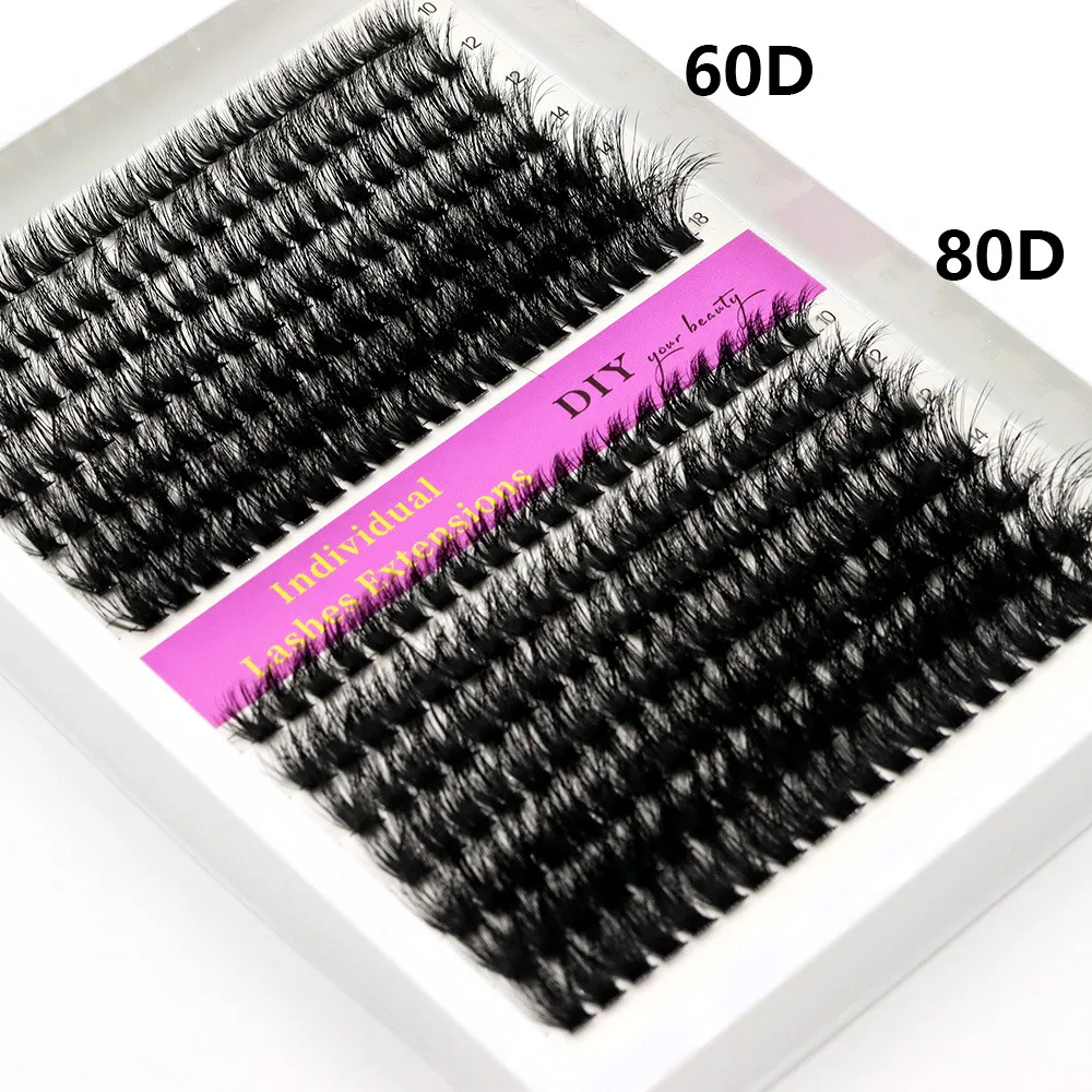 

280Pcs Fluffy Thick Eyelash Clusters D/DD Curl Wispy Individual Lashes 60+80+100 Mix natural Eyelash Extensions False Eyelashes