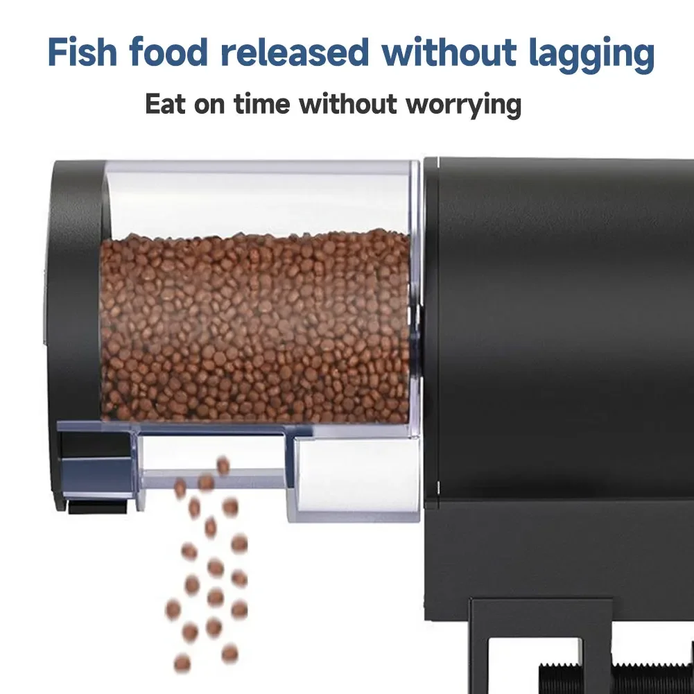 Picture 4: Automatic Fish Feeder 100ML Capacity Battery Operated Programmable Timer for Aquarium Fish Tank Easy to Set Up Vacation Use