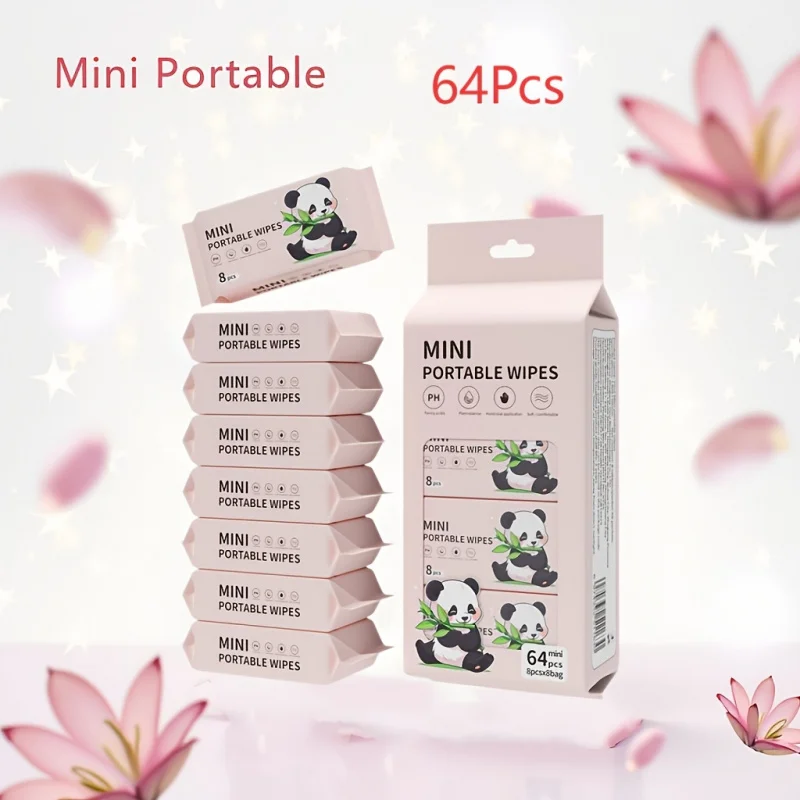 Mini portable wet wipes for carrying around view 5