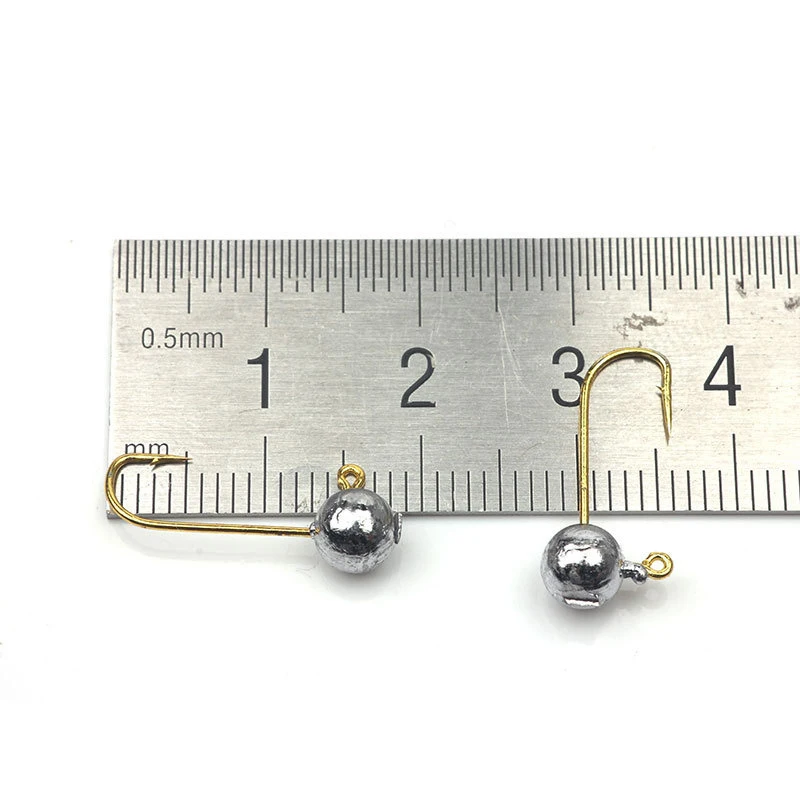 10pcs/lot Micro Jig Head Fishing Hook 1g-5g Ice Fishing Hook Mini Crank Jig Fishhook Soft Lure Fishing Tackle view 4