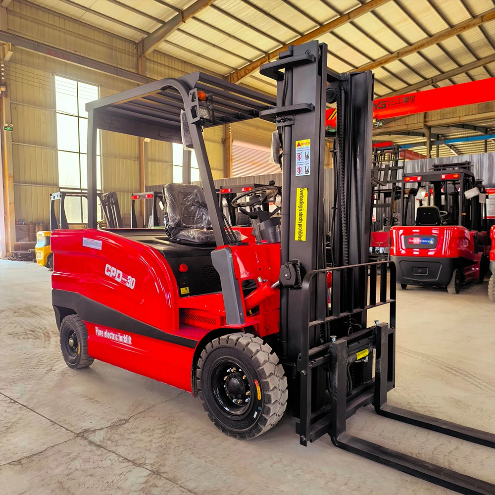 Premium 1t 2t 3t Electric Forklift Full Electric 4 Wheel Balance Weight Forklift for Logistics