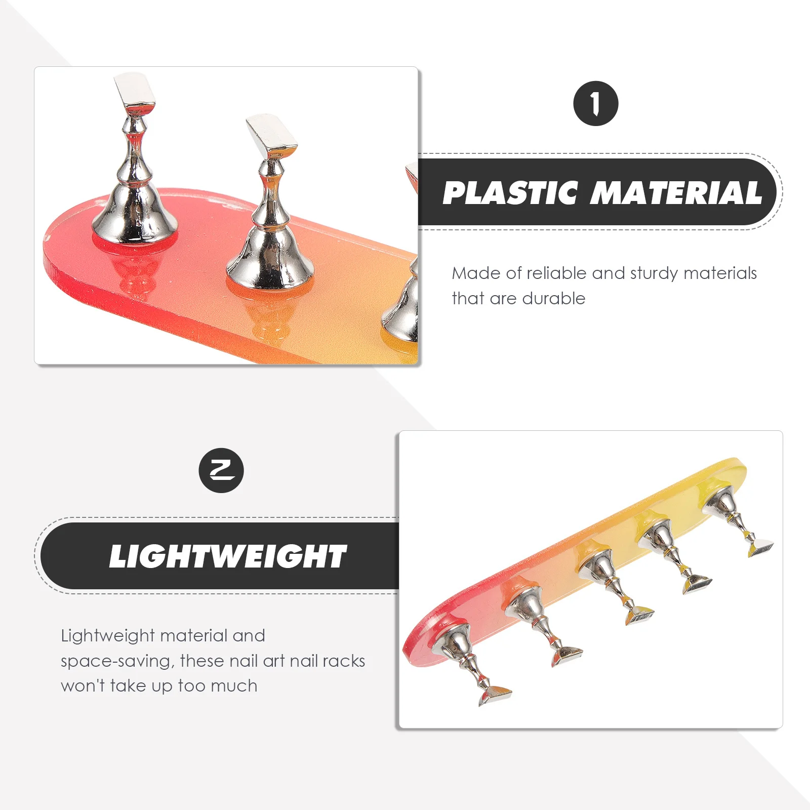 1セットのネイルアート練習ホルダー、マニキュアテクニックのためのトレーニングラック、簡単にアクセスできる場所、サロンや学校に最適