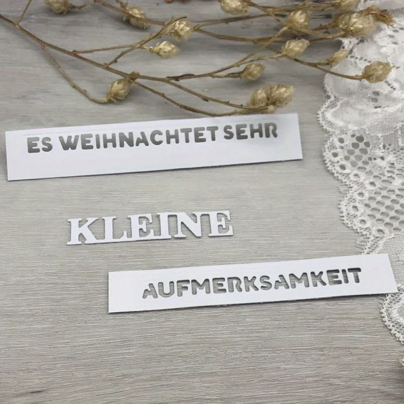 1pcs metal cutting dies cut die mold German words decoration Scrapbook paper craft blade punch stencils dies