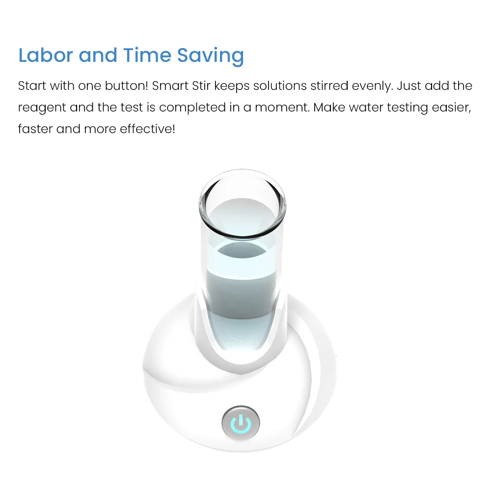 AutoAqua SS-100 Aquarium USB Rechargeable Liquid Regents Auto Mixing Water Testing Smart Stir Magnetic Stirrer for Test Kits
