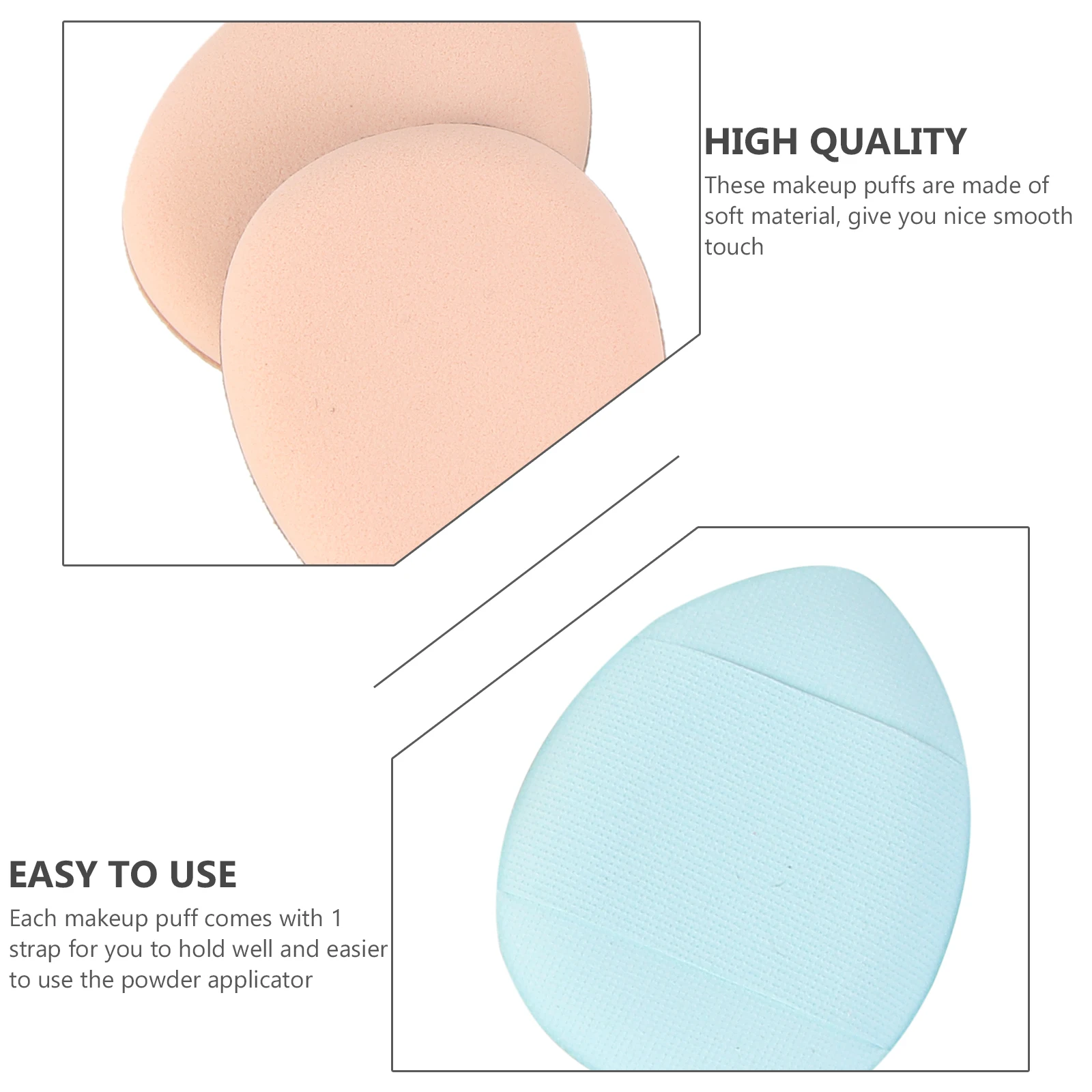 

6 Pcs Mini Makeup Puff Hydrophilic Powder Cushion Foundation Blender Facial Powder puff for Liquid