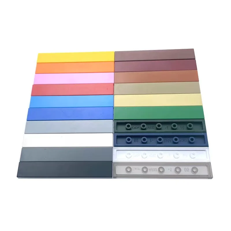 50pcs DIY Building Blocks Smooth 1x6 Figure Bricks 11Colors Educational Creative Toys for Children Size Compatible With 6636