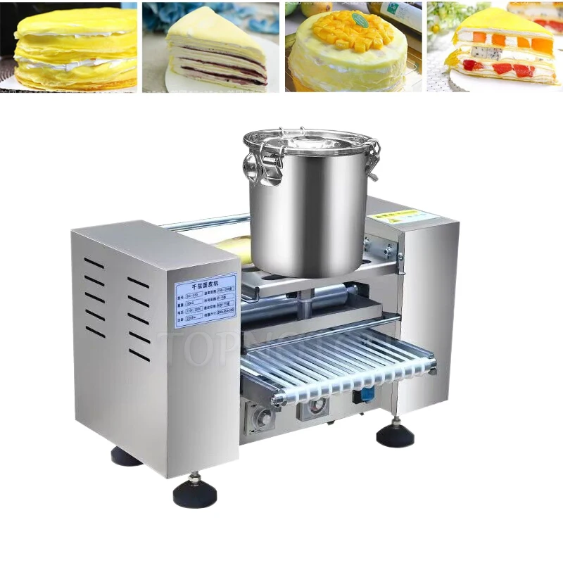 Tortilla comercial panqueca mille crepe melaleuca fabricante equipamento de padaria automático mil camadas máquina de bolo de ovo