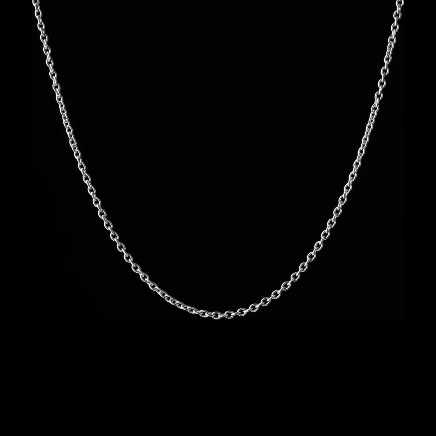 COPPERTIST.WU Cable Chain 3MM Titanium Steel Chain Necklace for Men Women