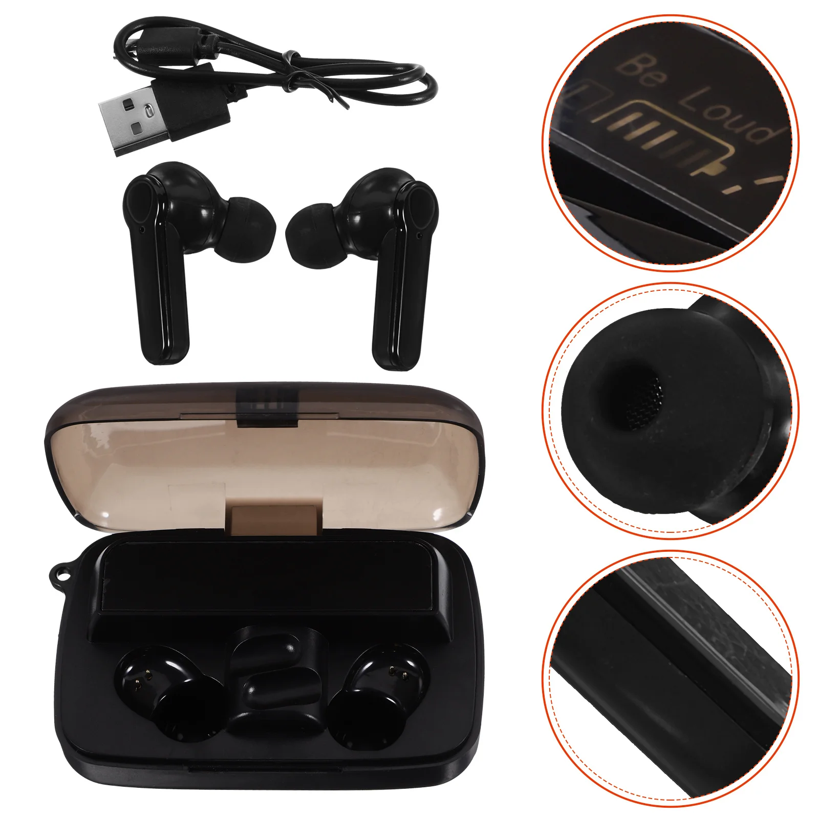 

1 Set Wireless Smart Touch Control Earbuds Noise Reduction Low Latency Clear Sound Mini In-Ear Headphones For Sports Running