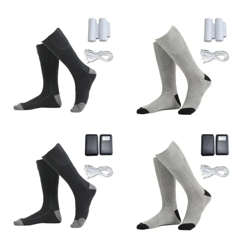 2200/4000mAh Rechargeable Battery 3 Heat Settings Unisex Electric Heated Socks