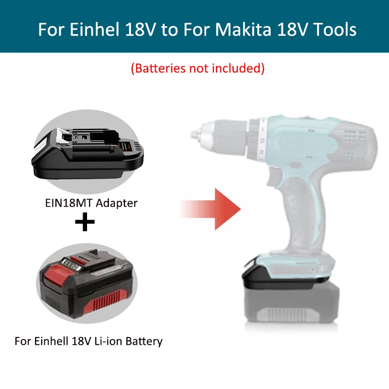 Battery Adapter with USB Charging   for Einhell 18V Li-ion Battery Convert to for Makita 18V Power Tool Accessories BL1830