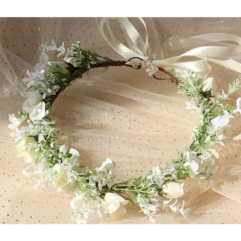 Maternity Woodland Photo Shoot Peony Flower Crown Hair Wreath Wedding Headband