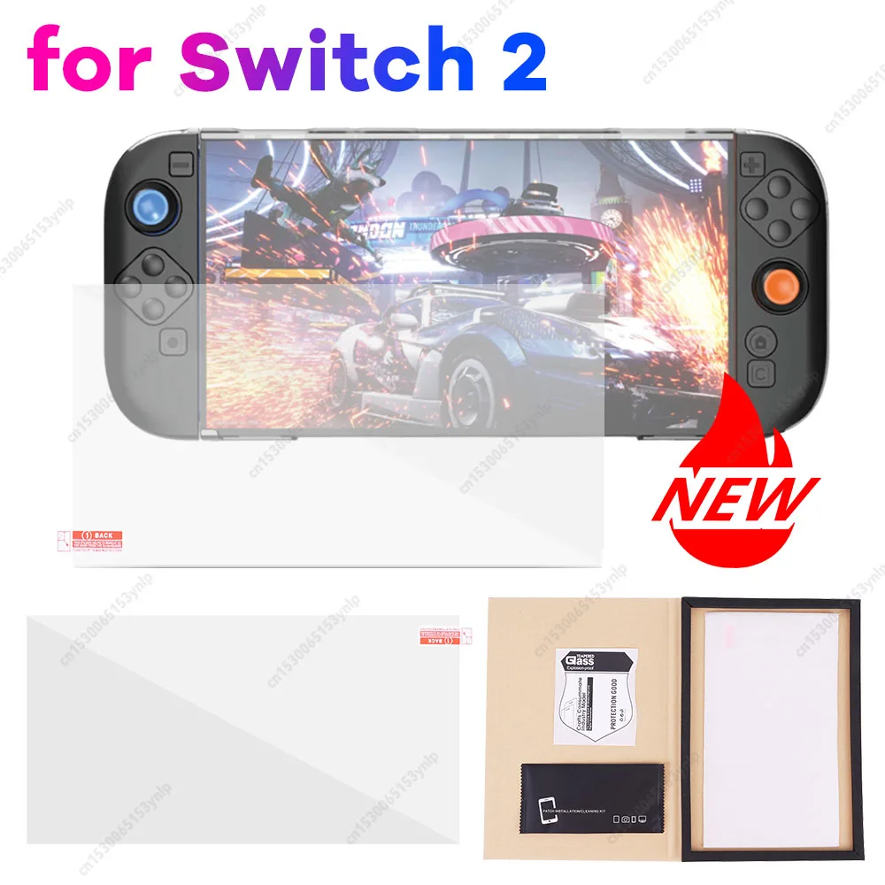 ニンテンドースイッチ 2 画面強化フィルム 9H 硬度強化ガラス保護フィルム超クリアゲームコンソールアクセサリー
