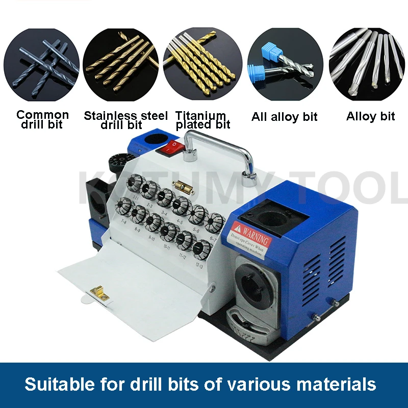 180 Вт точилка для сверл 3 ~ 13 мм инструмент для заточки сверл портативная электрическая шлифовальная машина для сверл фрезерный станок CBN шлифовальный диск