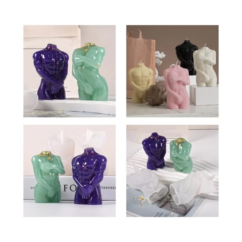 

91AC Human Body Statue Mold Epoxy Crafts DIY Ornament Jewelry Making Tool