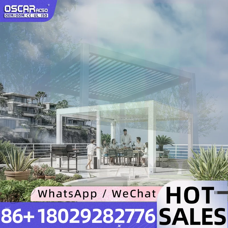 Customizable Size Luxury Manual or Motorized Retractable Sunroof System for Aluminum Patio Structure Outdoor Gazebo in US Market