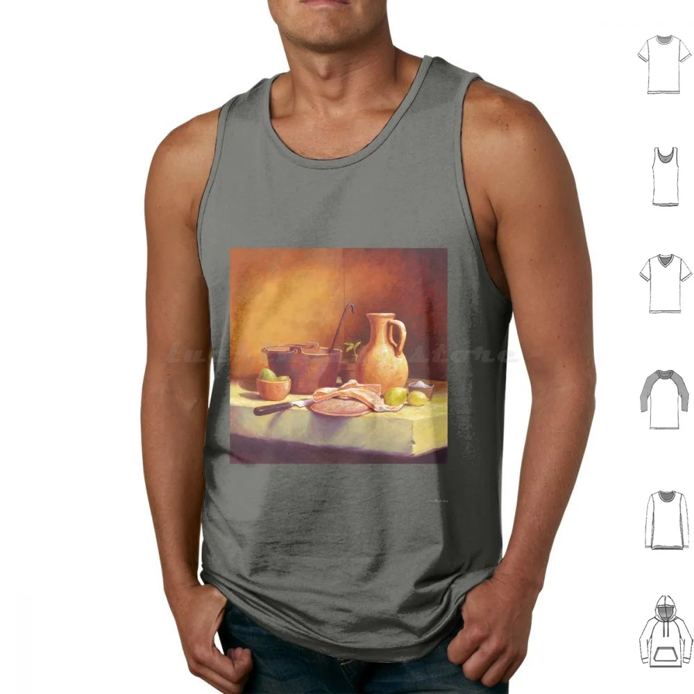 Zuppa Di Pesce Tank Tops Print Cotton Food Fish Italian Cuisine Cook Cooking Lemon Lime Salt