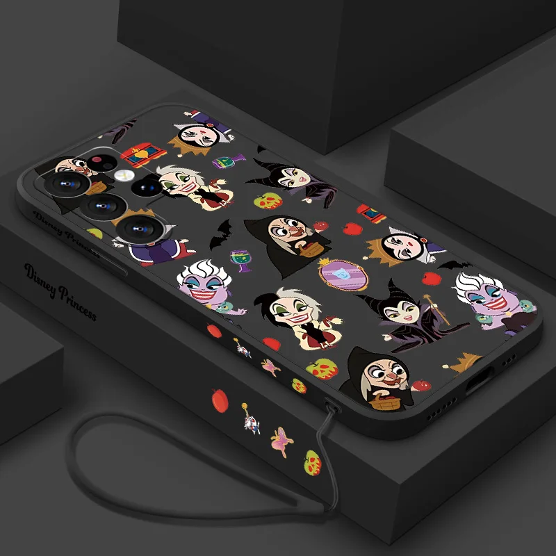 Disney Princess Villains Liquid Left Rope Phone Case For Samsung S10 S20 S21 S22 S23 S24 Plus Lite Ultra FE Cover Silicone Soft - náhled 5