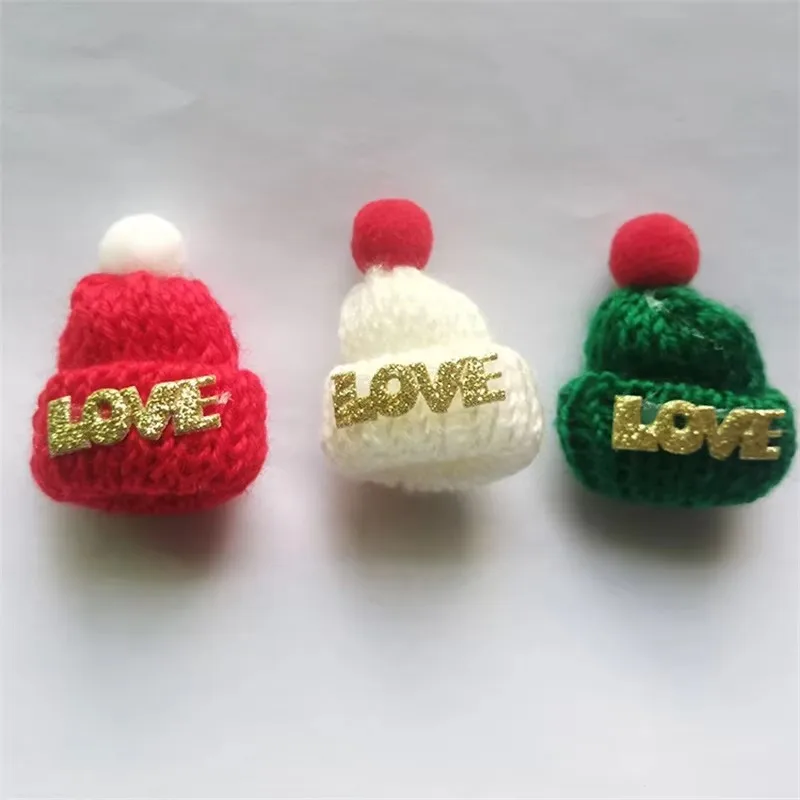 5pcs/set Mini Knitted Christmas Hat Multiple Styles To Choose From Suitable For Mini Toy Dolls Wear DIY Decorative Christmas Hat