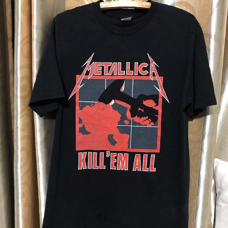 Heavy Metal Band Thrash Rock Oversize Trendy Vintage Unisex T-Shirt Cotton Summer Casual round Neck Short Sleeve Tee