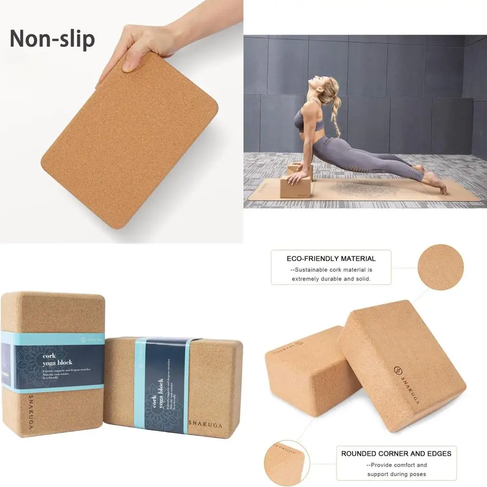 

Набор из двух блоков для йоги и пилатеса, 4 или 3 противоскользящих блока из высокоплотного пеноматериала для медитации, фитнеса и растяжки, улучшающие результаты